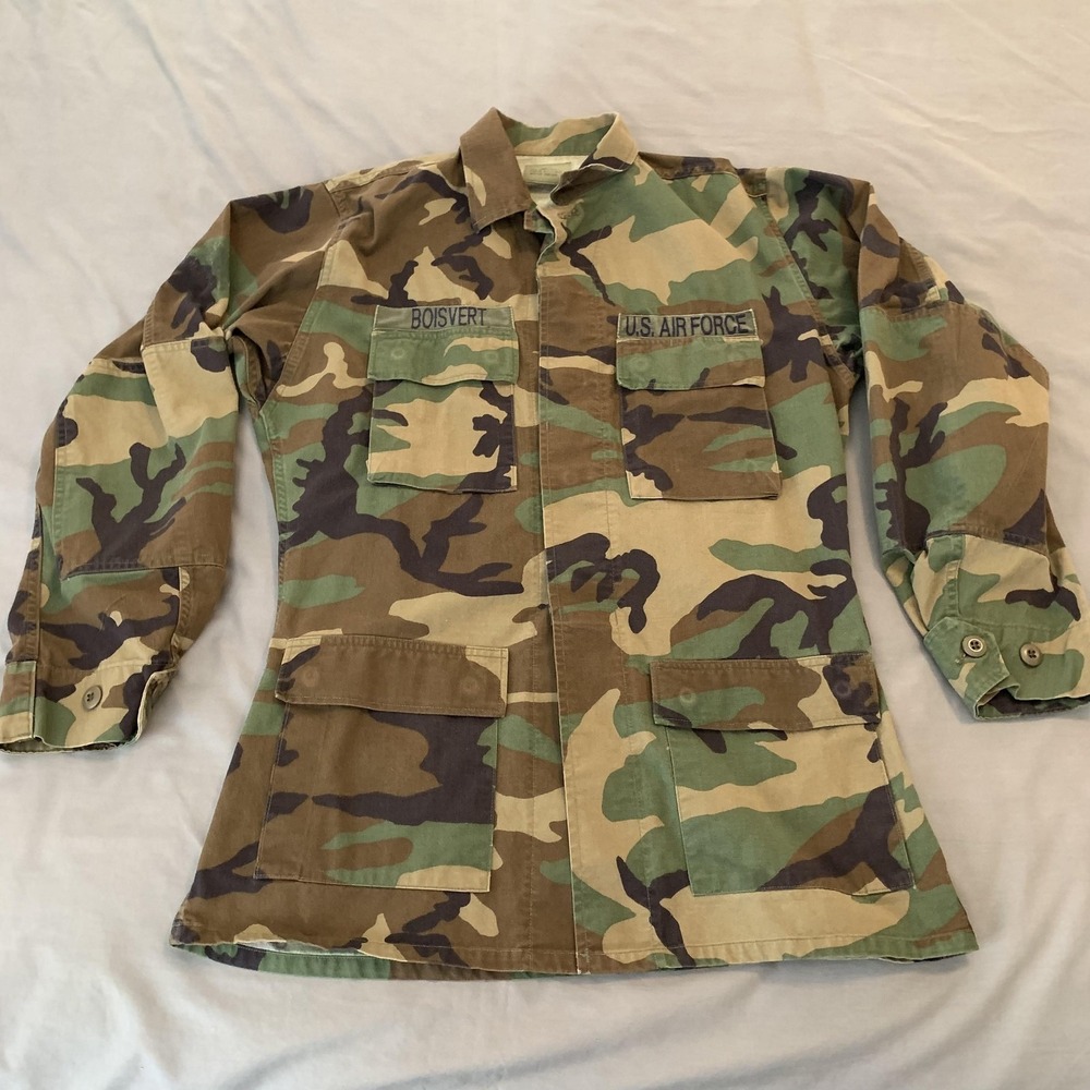 Vintage UNICOR Coat Jacket Mens Small X-Long Woodland Camo‎ US Air Force BDU 90s